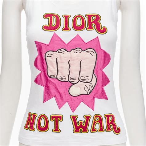 CHRISTIAN DIOR Galliano 2005 Vintage Not War Propaganda .